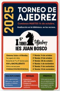 Comienza el 5º Torneo Individual de Ajedrez